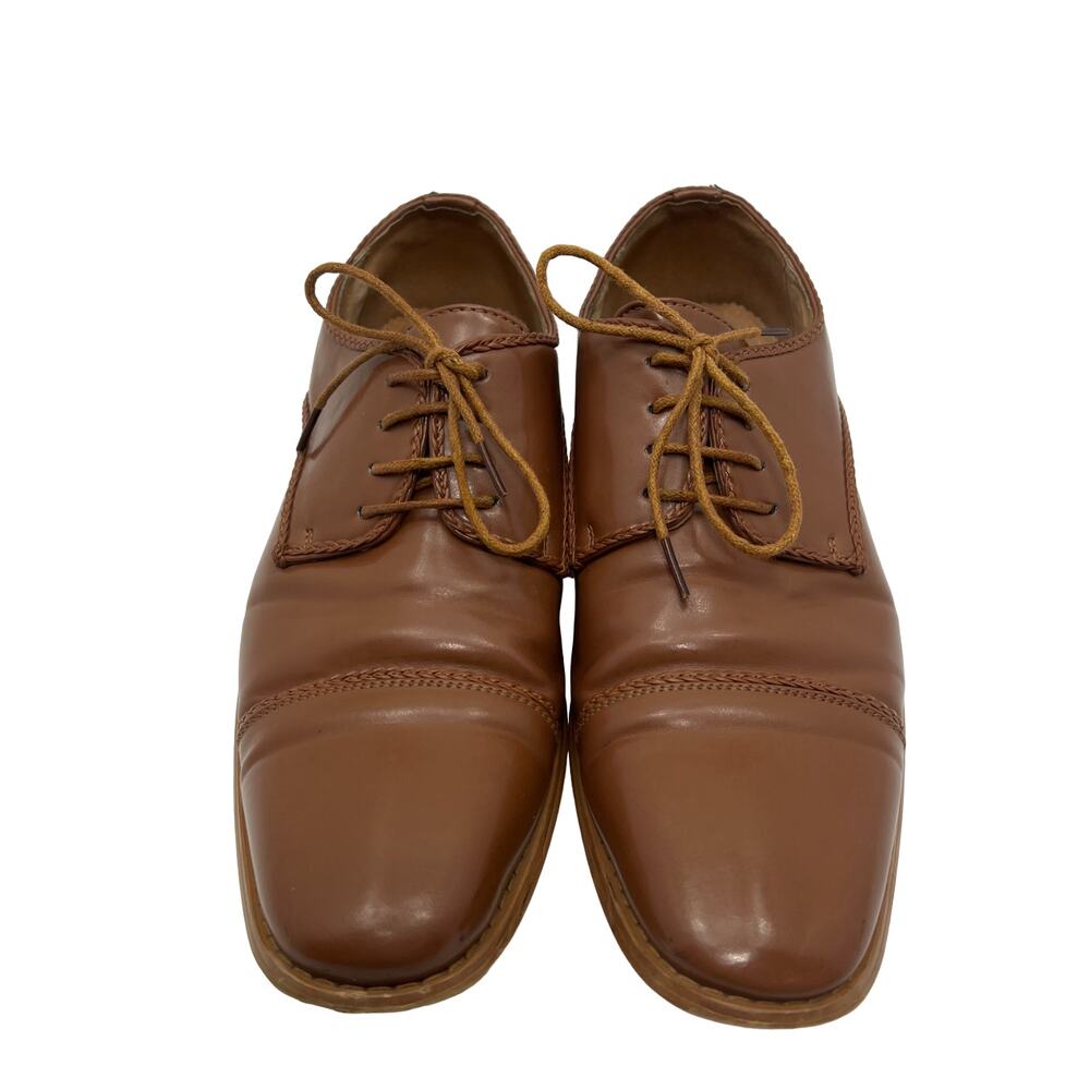 Amali Romano-028 Tan Upper Cap Toe Derby Mens 9.5 Dress Shoes